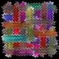 colorful wavy basket weave silk scarf design Royalty Free Stock Photo