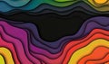 Colorful wavy layers background with copy space for text or design elements Royalty Free Stock Photo
