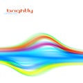 Colorful wavy line on a white