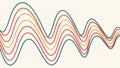 Colorful Wavy Lines Abstract Pattern Vector, vector design Generative AI Royalty Free Stock Photo