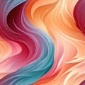 Colorful wavy pattern wallpaper with fluid transitions and dreamlike brushstrokes (tiled)