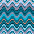 Colorful wavy stripes pattern. Horizontal curvy lines. Illustration.