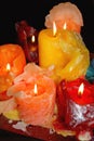 Colorful wax candles