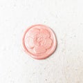 colorful wax coin made from wax sealing stamp