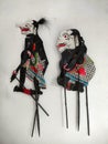 Colorful Wayang Kulit usually used for puppet-shadow, Java, Indonesia Royalty Free Stock Photo