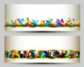 Colorful web banners templates. Abstract backgrounds Royalty Free Stock Photo