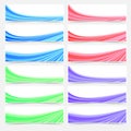 Colorful web business header footer banner set