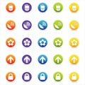 Colorful Web Icons 2 (Vector) Royalty Free Stock Photo