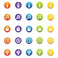 Colorful Web Icons 3 (Vector) Royalty Free Stock Photo