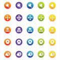 Colorful Web Icons 4 (Vector) Royalty Free Stock Photo