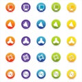 Colorful Web Icons 6 (Vector) Royalty Free Stock Photo