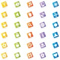 Colorful Web Icons (Vector) Royalty Free Stock Photo