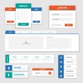 Colorful web template flat design set for brochure flyer leaflet marketing