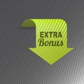 Colorful website extra bonus arrow button design vector illustration glossy graphic template banner.
