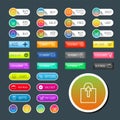 Colorful website online shop web buttons design vector illustration glossy graphic label internet confirm template Royalty Free Stock Photo