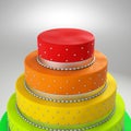 Colorful wedding cake Royalty Free Stock Photo