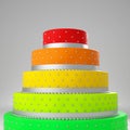 Colorful wedding cake Royalty Free Stock Photo