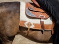 Colorful Western saddle Royalty Free Stock Photo