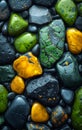Colorful wet stones and pebbles on the beach Royalty Free Stock Photo