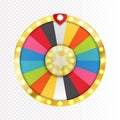 Colorful wheel of luck or fortune infographic. Vector