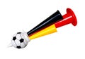 Colorful whistle soccer fan Royalty Free Stock Photo