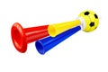 Colorful whistle soccer fan