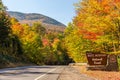 Colorful White mountain National forest in autumn, New Hampshir