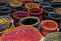 Colorful wicker baskets Royalty Free Stock Photo