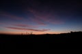 Colorful wide sunset sky in Sahara desert in Merzouga Morocco Royalty Free Stock Photo