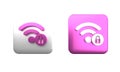 Colorful Wifi locked sign icon isolated on white background. Password Wi-fi symbol. Wireless Network icon. Wifi zone