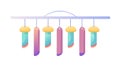 Colorful Wind Chimes with Abstract Background, vector design Generative AI Royalty Free Stock Photo