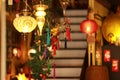 Colorful wind chimes and lanterns in Arab street, Singapore