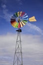 Colorful wind mill in the outback of Australia Royalty Free Stock Photo