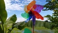 Colorful windmill on natural Royalty Free Stock Photo