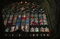 Colorful window of St. Vitus Cathedral in Prague