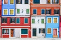 Colorful windows, Burano Island, Venice, Italy Royalty Free Stock Photo