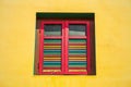 Colorful windows and details on a colonial house Royalty Free Stock Photo