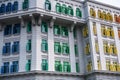 Colorful windows at old Hill Street Police Station building, Singapore Royalty Free Stock Photo