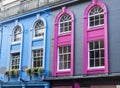 Colorful windows in Old Town Edinburgh Royalty Free Stock Photo