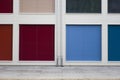 Colorful windows shutters Royalty Free Stock Photo