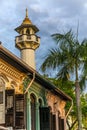 Colorful windows in Singapore with the minaret Royalty Free Stock Photo