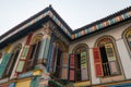 Colorful windows of Tan Teng Niah house in Little India, Singapore Royalty Free Stock Photo