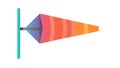 Colorful Windsock Indicator, Weather Wind Direction Tool Icon Vector Design Generative AI Royalty Free Stock Photo