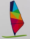 Colorful WindSurf Board Picture on White Background Royalty Free Stock Photo