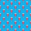 Colorful wine glass pattern