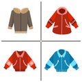 Colorful winter jackets