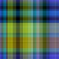 Colorful winter masculine seamless plaid texture. Multicolor space dyed effect checker background. Woven tweed pattern