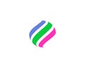 Colorful wire world logo icon