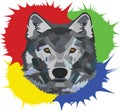 Colorful Wolf