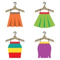 Colorful Women Skirts With Hangers